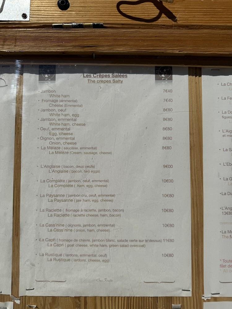 Chez Finette - Menu Image 2